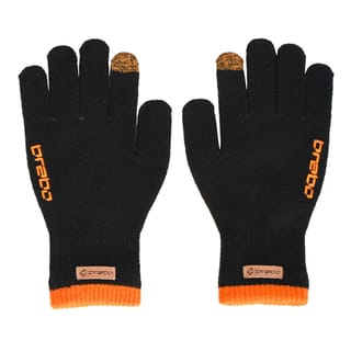 Brabo swipe wintergloves – junior – zwart/oranje