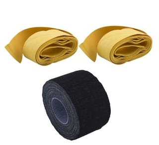 Bundel van 2 gele zeem grips en 1 rol Grays zwart tape