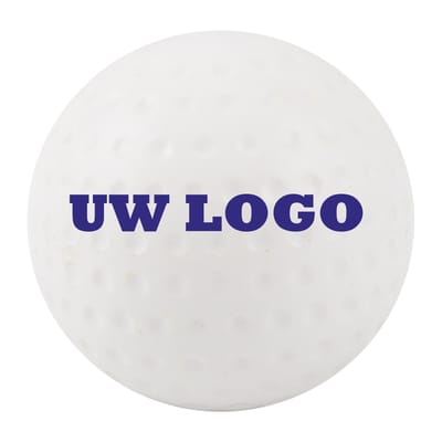 Hockeybal dimple – wit – met eigen logo-print – €7,75 per bal – vanaf 12 stuks