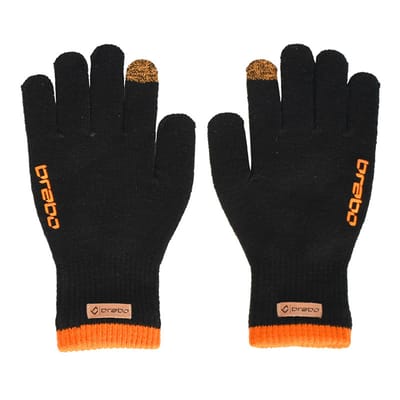 Brabo swipe wintergloves – junior – zwart/oranje