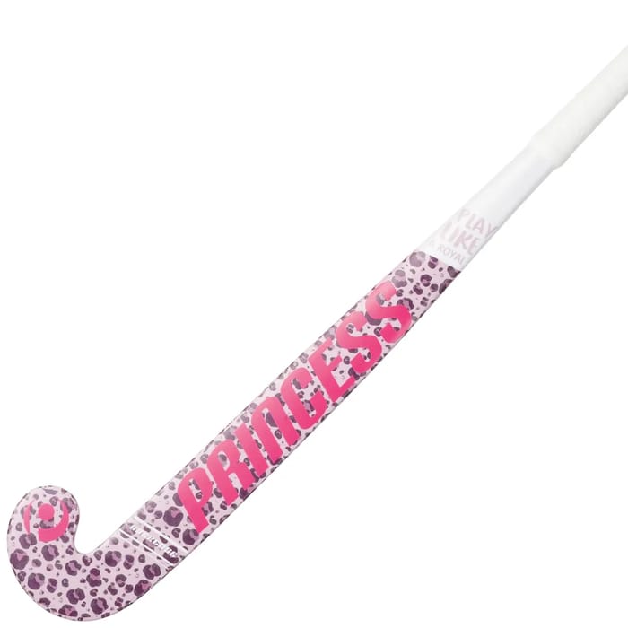 Princess Woodcore JR Leopard Pink/White hockeystick, foto 2