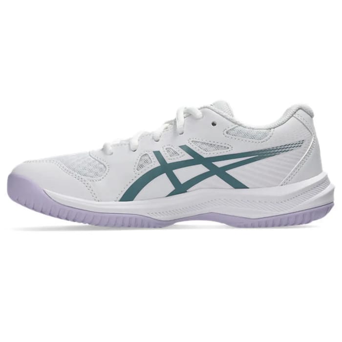 Asics Upcourt 6 GS - White/Foggy Teal - Junior hockeyschoen — foto 6