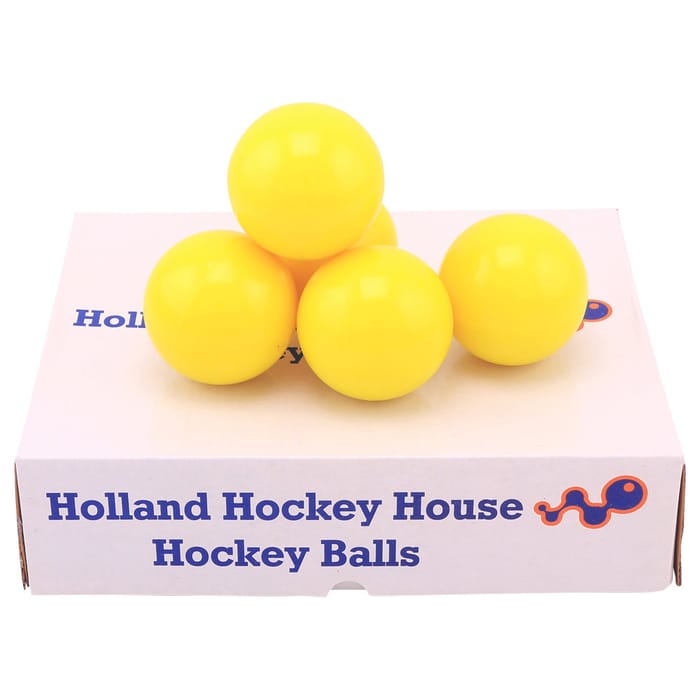 Merkloos Hockeyballen indoor – geel – zonder logo -12 stuks hockeybal, foto 1