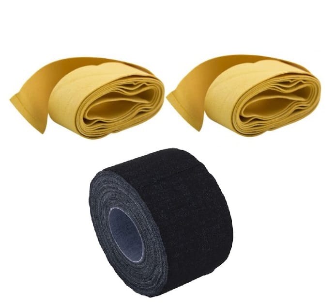 Grays Bundel van 2 gele zeem grips en 1 rol Grays zwart tape hockeystick — foto 1