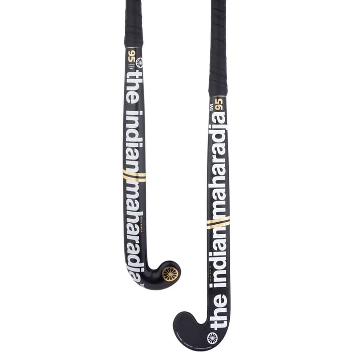 Indian Maharadja Golden 95 (MDT) – lowbow – goud/zwart/wit hockeystick — foto 3