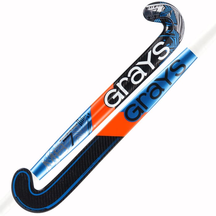 Grays MB 7 – midbow – zwart/blauw hockeystick — foto 2
