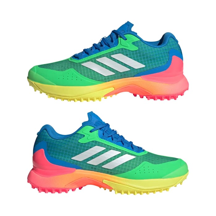 Adidas Fabela X 2 LE - Blue White Green hockeyschoen — foto 10