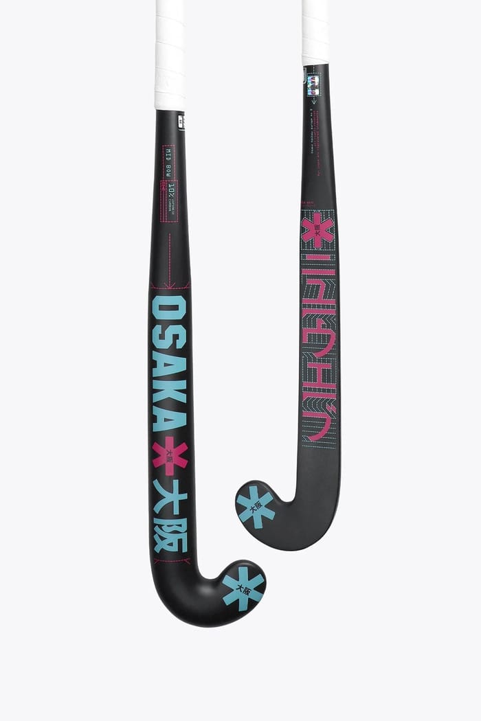 Osaka Field Hockey Stick Mid Bow 10 | Retro Blue-Raspberry hockeystick — foto 1