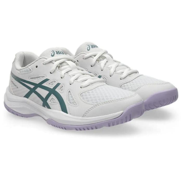 Asics Upcourt 6 GS - White/Foggy Teal - Junior hockeyschoen — foto 2