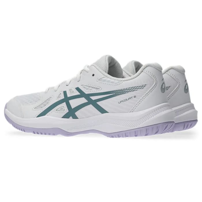 Asics Upcourt 6 GS - White/Foggy Teal - Junior hockeyschoen — foto 7