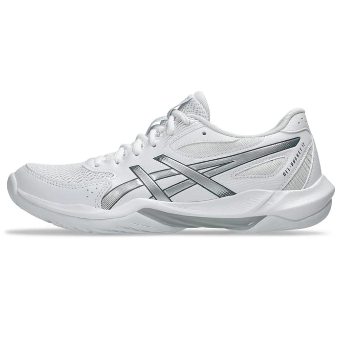 Asics GEL-Rocket 12 - White/Pure Silver - Dames hockeyschoen, foto 6