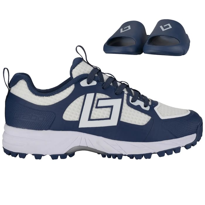 Brabo Shoe Tribute Navy/White + Slides hockeyschoen — foto 1