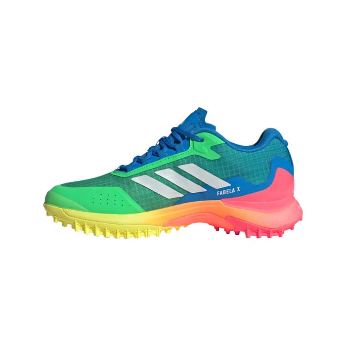 Adidas Fabela X 2 LE - Blue White Green hockeyschoen — foto 5