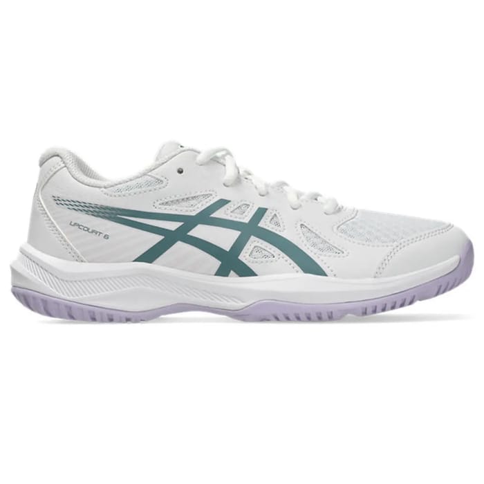 Asics Upcourt 6 GS - White/Foggy Teal - Junior hockeyschoen — foto 1